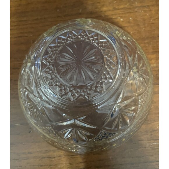 J.G. Duranc Cristal D'Arquest "Antique" Pattern Glass Bowl with Gold Rim - Picture 6 of 6